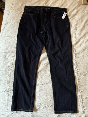 Gap Men's Dark Blue Jeans relaxed tapered  - 36 x 30 in Rinse